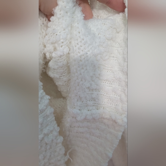 Nwot Denver Hayes white, popcorn knit sweater size XL - Picture 2 of 7